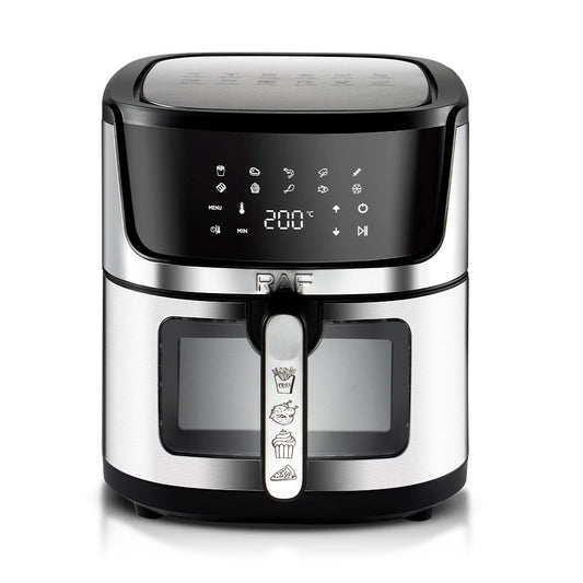 RAF 9L Digital Air Fryer with Touch Screen, 360° Hot Air Circulation, Oil-Free Cooking, Multipurpose Family-Sized Fryer - 1950W