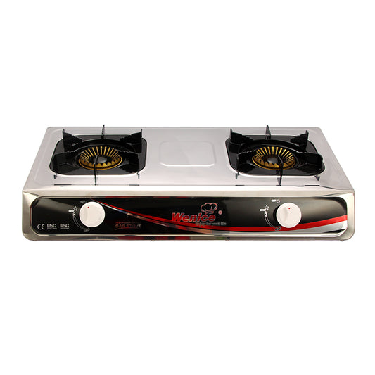 WENICE Stainless Steel Table Top Gas Stove 2 burner Cooketops Hot Sell Stove Bengal Deluxe Gas Stove
