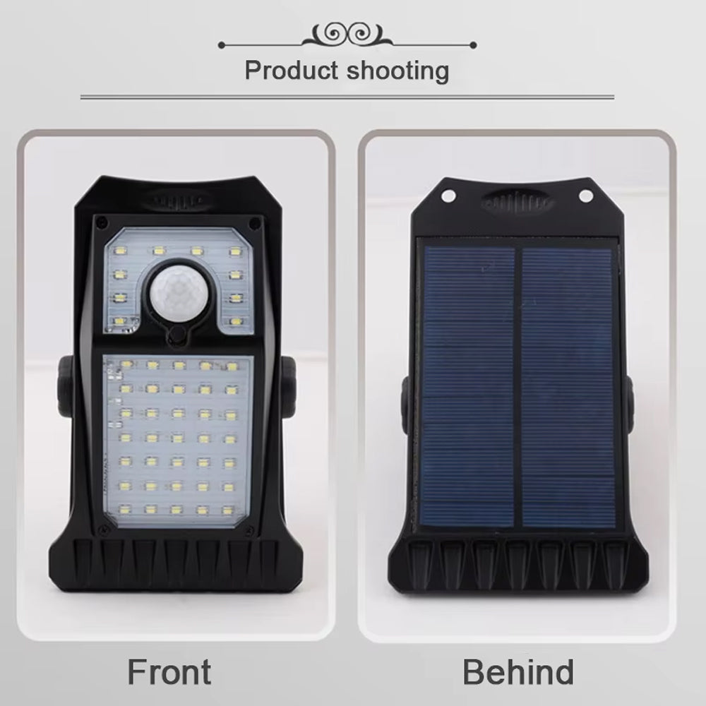 Waterproof Solar Clip Lamp with Dual Charging, Multi-Installation Modes