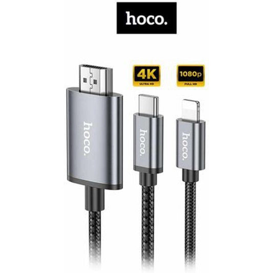 HOCO UA27 HD On-Screen Cable iPhone To HDTV - Grey