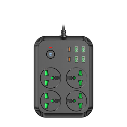 4-Way Universal Extension Board with Master Switch, 4 AC Sockets, 4 USB Ports, 2 Type-C PD Ports - 3000W Output