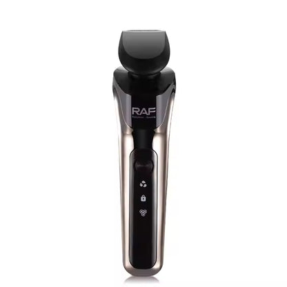 RAF 3-in-1 Electric Hair Shaver, Trimmer & Nasal Clipper with Carbon Steel Blades and LCD Display