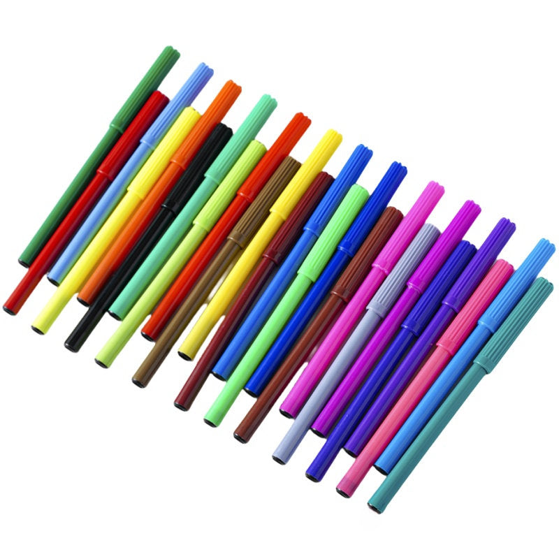 أقلام تلوين مائية بـ 12 لونًا للمدرسة والمكتب والرسم والتلوين، بحبر ناعم غير سام