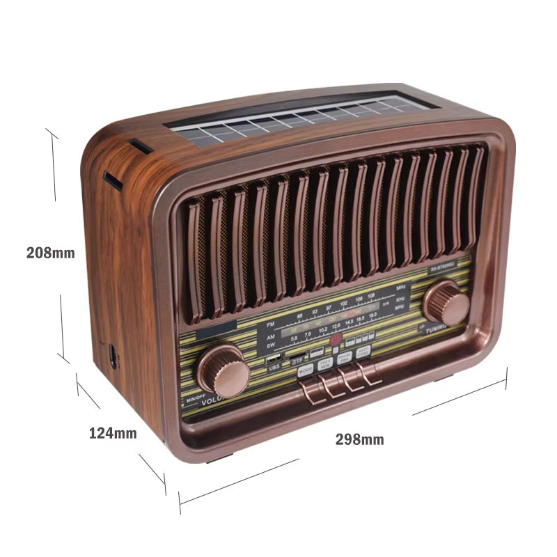 Multi-Function Rechargeable Solar Bluetooth Speaker with Radio, 2.4G Audio & Card Slot with Remote