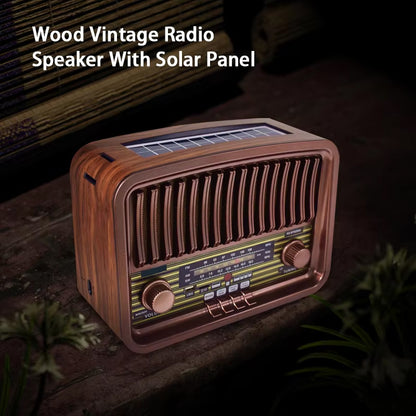 Multi-Function Rechargeable Solar Bluetooth Speaker with Radio, 2.4G Audio & Card Slot with Remote
