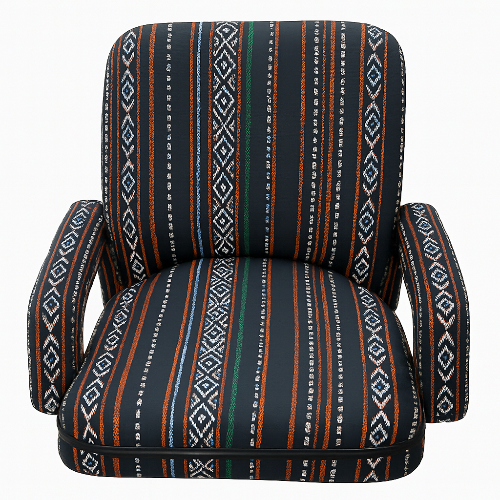 Adjustable Folding Floor Chair with Armrests & 6-Position Backrest for Camping Picnic & Outdoors