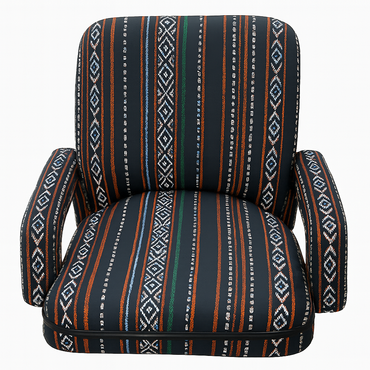 Adjustable Folding Floor Chair with Armrests & 6-Position Backrest for Camping Picnic & Outdoors