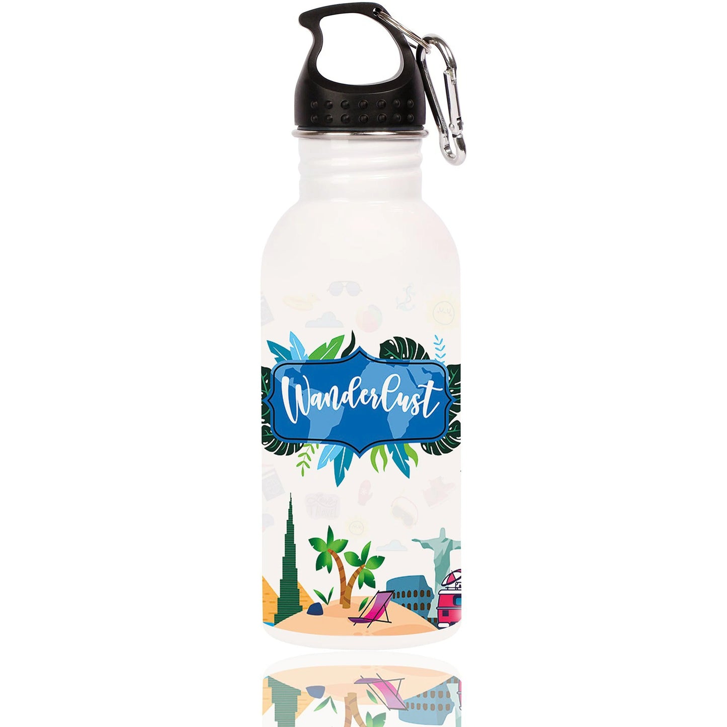 Magic Color Changing Bottle with Sipper Straw - 600 ML Stainless Steel