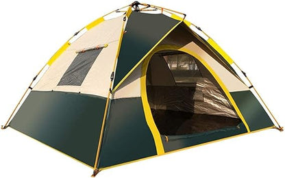 Instant Pop-Up Outdoor Camping Tent with Sunshade for 4 Persons - 210 x 210 x 140 cm - Blue