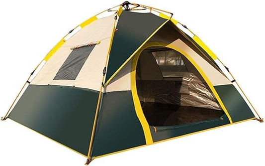 Instant Pop-Up Outdoor Camping Tent with Sunshade for 4 Persons - 210 x 210 x 140 cm - Blue
