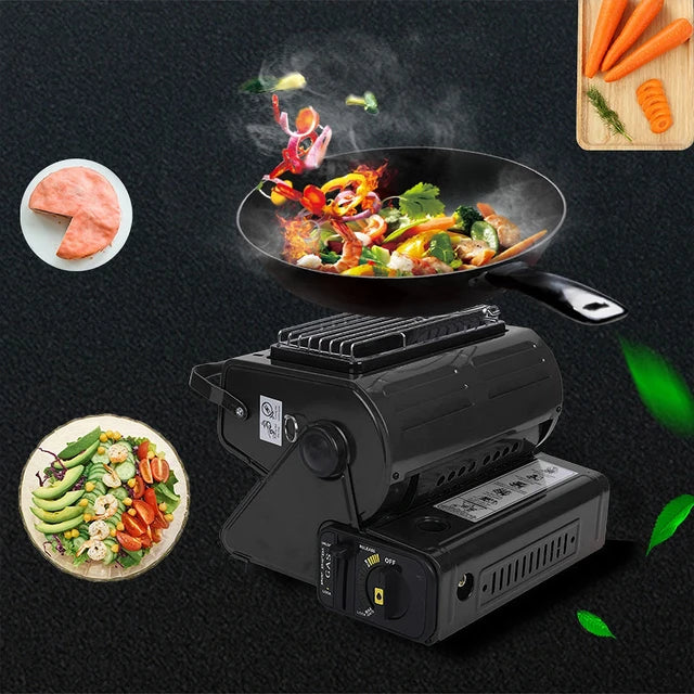 2-in-1 Portable Camping Heater & Stove with Handle for Outdoor & Home