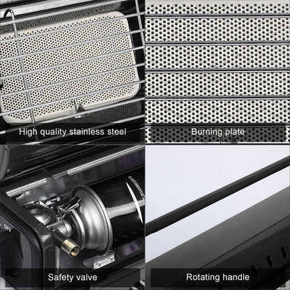 2-in-1 Portable Camping Heater & Stove with Handle for Outdoor & Home