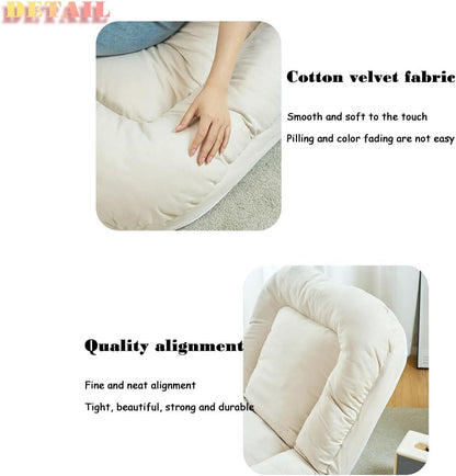 Adjustable Cozy Reclining Foldable Backrest Floor Chair cum Bed - 85 x 135 cm