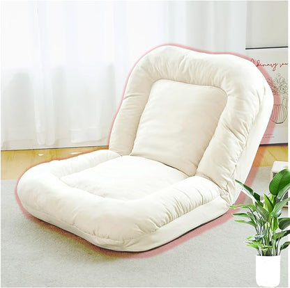 Adjustable Cozy Reclining Foldable Backrest Floor Chair cum Bed - 85 x 135 cm