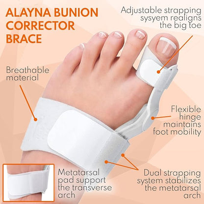 Bunion Corrector & Advanced Hallux Valgus Toe Splint for Effective Pain Relief & Natural Toe Alignment