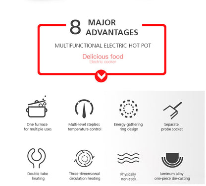 9-in-1 Multi-Purpose Electric Cooking Pot - 9 Litres