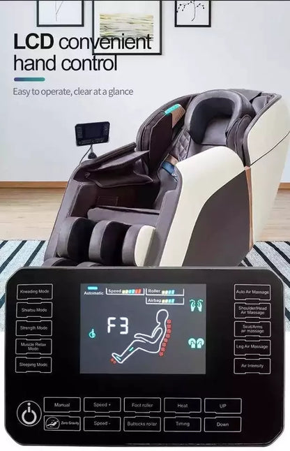 Luxury Full-Body Shiatsu Massage Chair with Hi-Fi Sound, Zero-Gravity Experience & Heat Therapy