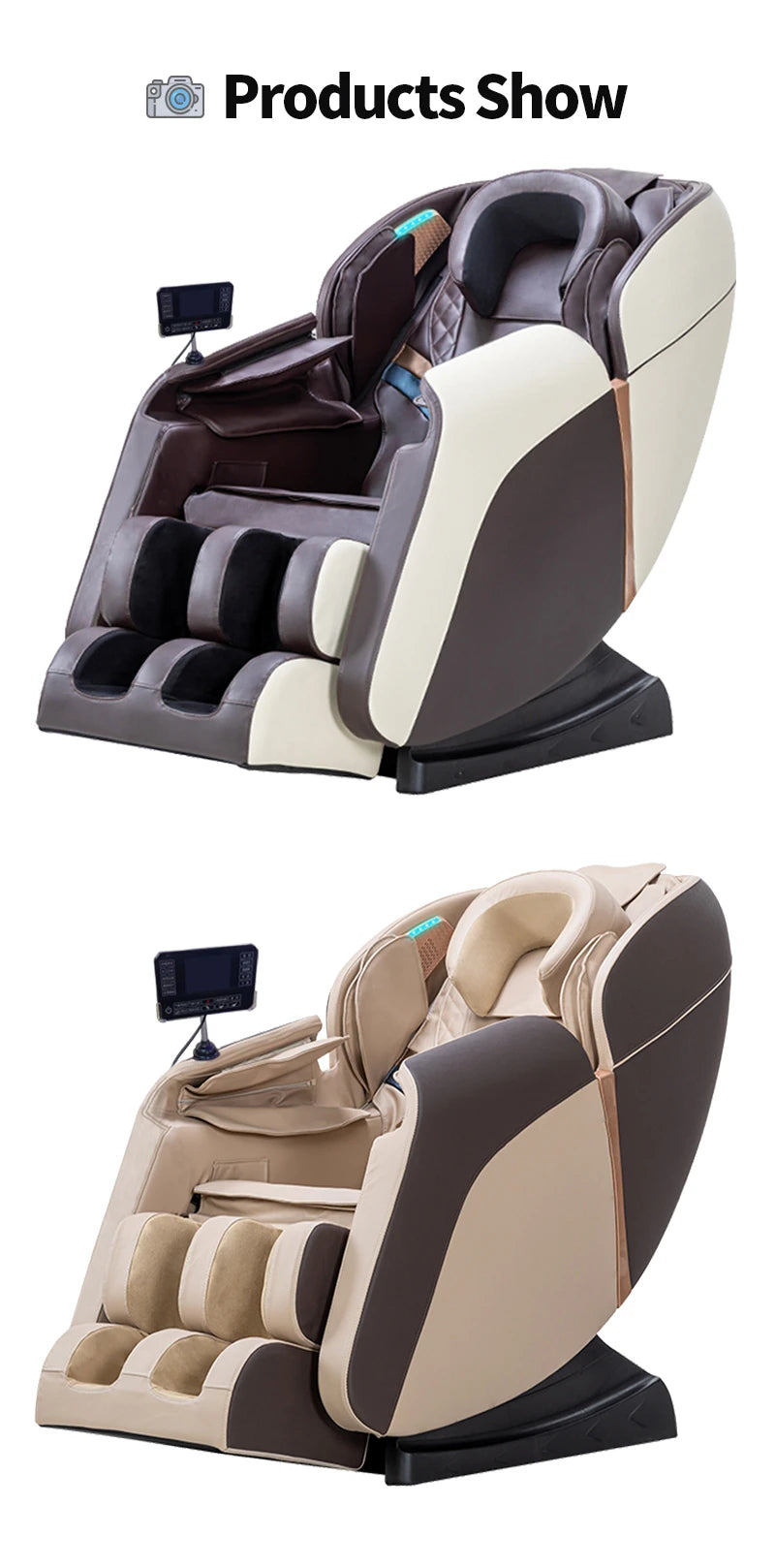 Luxury Full-Body Shiatsu Massage Chair with Hi-Fi Sound, Zero-Gravity Experience & Heat Therapy