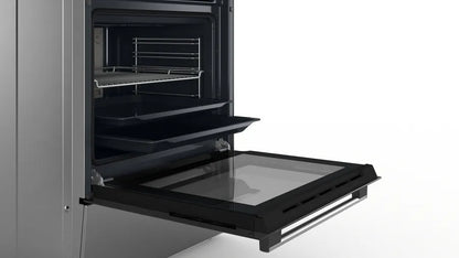 طباخ كهربائي قائم بذاته من سلسلة Bosch 6 مصنوع من الفولاذ المقاوم للصدأ