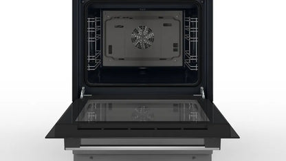 طباخ كهربائي قائم بذاته من سلسلة Bosch 6 مصنوع من الفولاذ المقاوم للصدأ