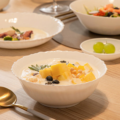 Opal 32-Pieces Modern Rounded Glassware Dinner Dish Set