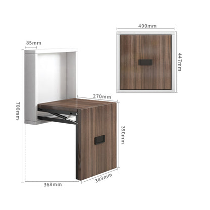 Multipurpose Wall-Mounted Folding Chair with Wooden Finish