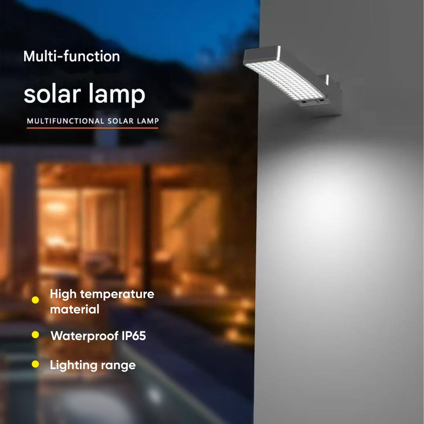 3-in-1 Solar LED Wall & Desktop Lamp with 80W Power, 3 Meter Cables, Removable Lights, Remote Control & Rechargeable Solar Panel for Indoor & Outdoor Lighting
