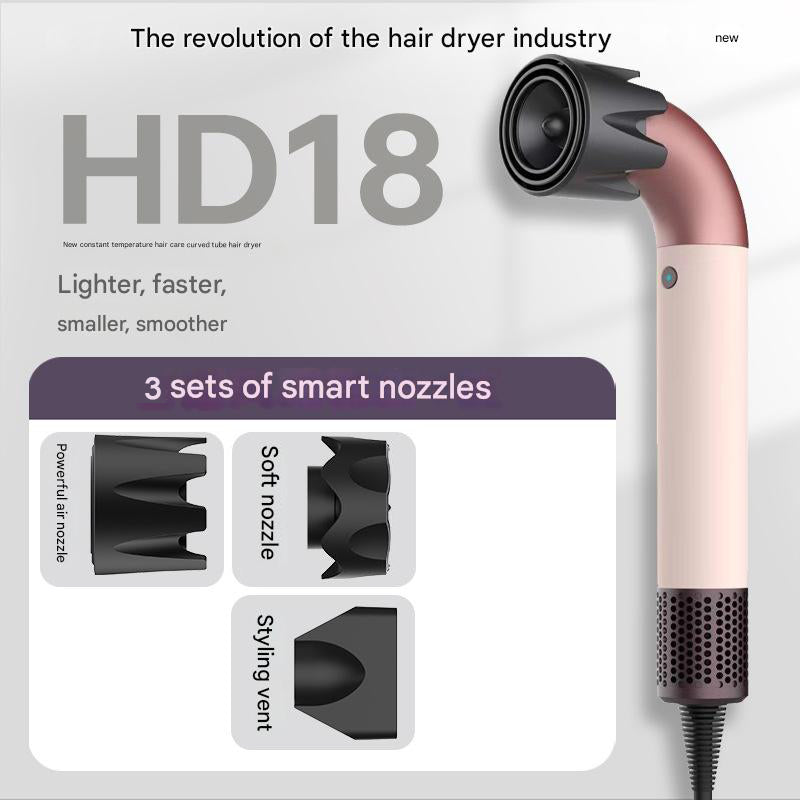 Professional High-Speed Lightweight Precision Hair Dryer with 110,000 RPM Motor, Magnetic Styling Nozzles, Smart LED Indicators & Cool Air Burst for Salon-Grade Precision
