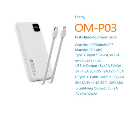 Capacity 10000mAh/3.7V, Colour - Black/White