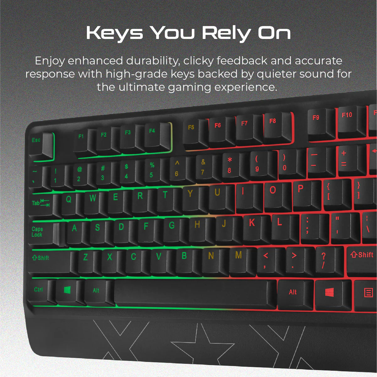 Vertux Orion Ergonomic Backlit Wired Gaming Keyboard (6959144048529)