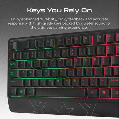 Vertux Orion Ergonomic Backlit Wired Gaming Keyboard (6959144048529)