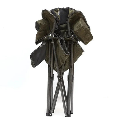 Heavy Duty Foldable Camping Chair for Outdoors with Side Pocket, Cup Holder, 175kg Load Capacity