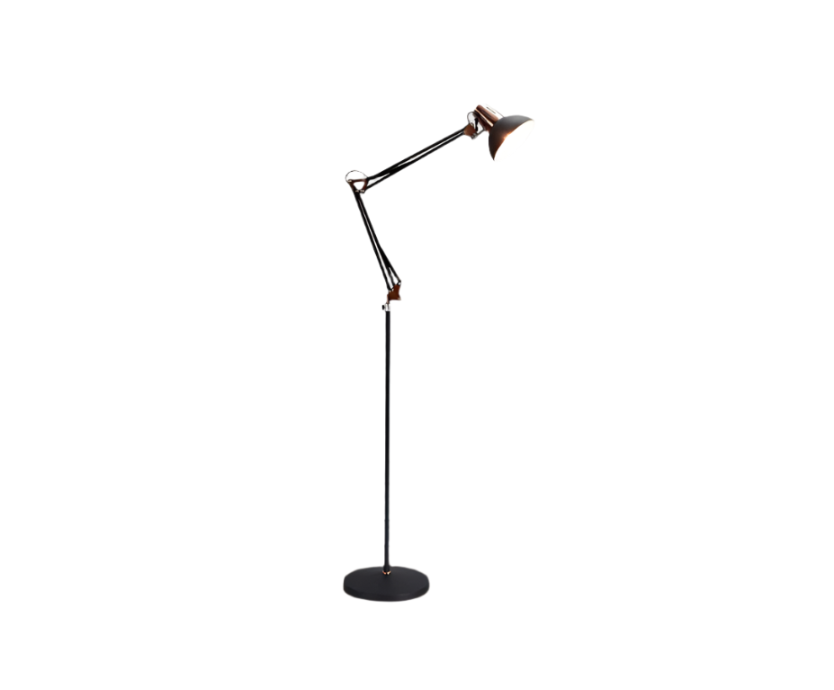 DLLT Modern Metal Floor Lamp, Flexible Swing Arms