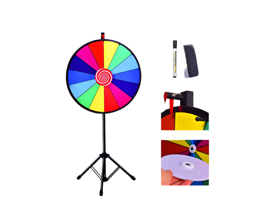 24" Colour Spinning Tabletop Prize Wheel