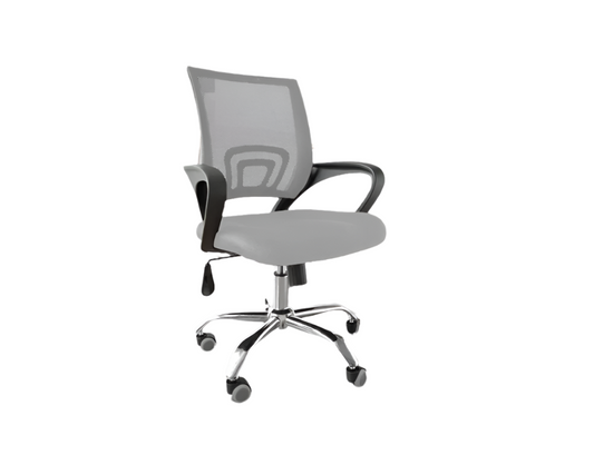 Ergonomic office chair, armrest and castors, height-adjustable