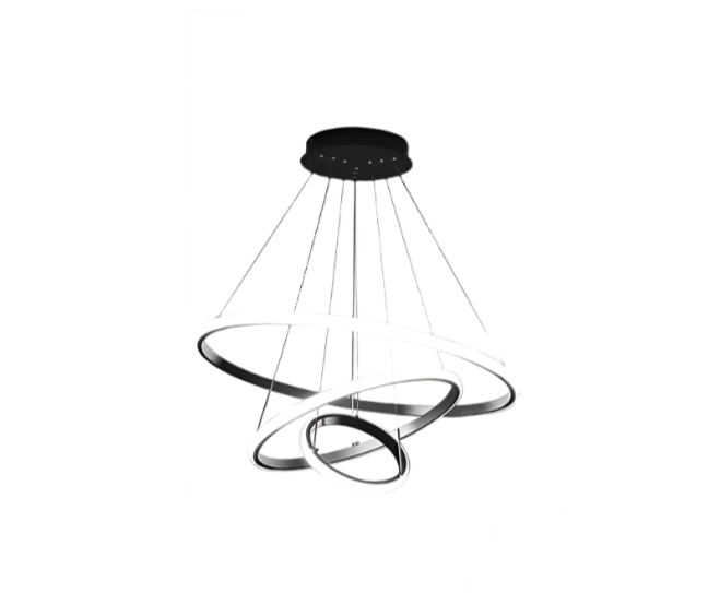 Modern LED Chandelier Pendant Lamp 3 Rings