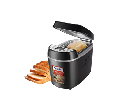 Sonifer Automatic Electric Bread Maker Machine with 18 Programs, Adjustable Crust Control, Pre-set Timer & Non-stick Pan for Household Use - 870W