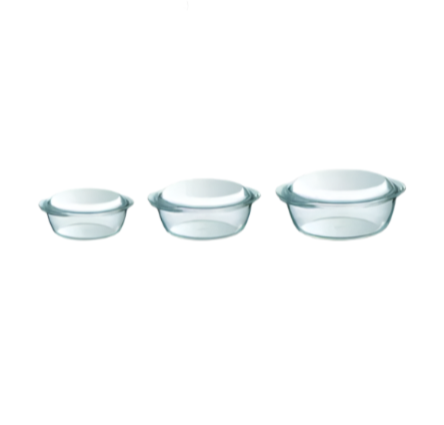 Pyrex Set Of 3 Round (1.1+1.6+2.2 L)