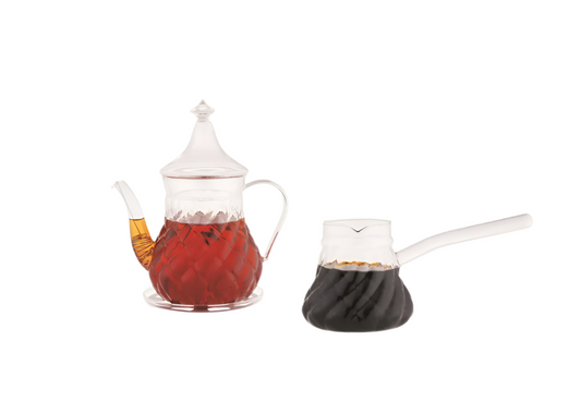 Aramoro 3 Pcs Set (800 ML Tea Pot + WARMER + 500 ML COFFEE WARMER)