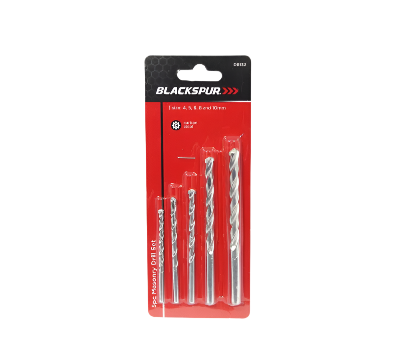 BLACK+DECKER Masonry Drill Bit Set 5 Pcs (4,5,6,8,10 mm)