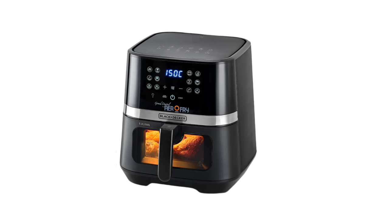 BLACK+DECKER XXL Air Fryer 12 In 1 With Rapid Hot Air Circulation for Frying, Grilling, Broiling, and Roasting 1800W