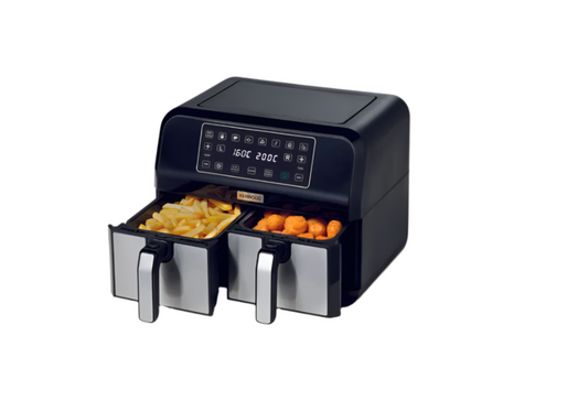 BLACK+DECKER Digital Dual Zone Air Fryer 1700W 4L+4L Capacity with Rapid Hot Air Circulation