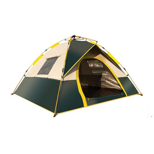 Instant Pop-Up Outdoor Camping Tent with Sunshade for 4 Persons - 210 x 210 x 140 cm - Blue