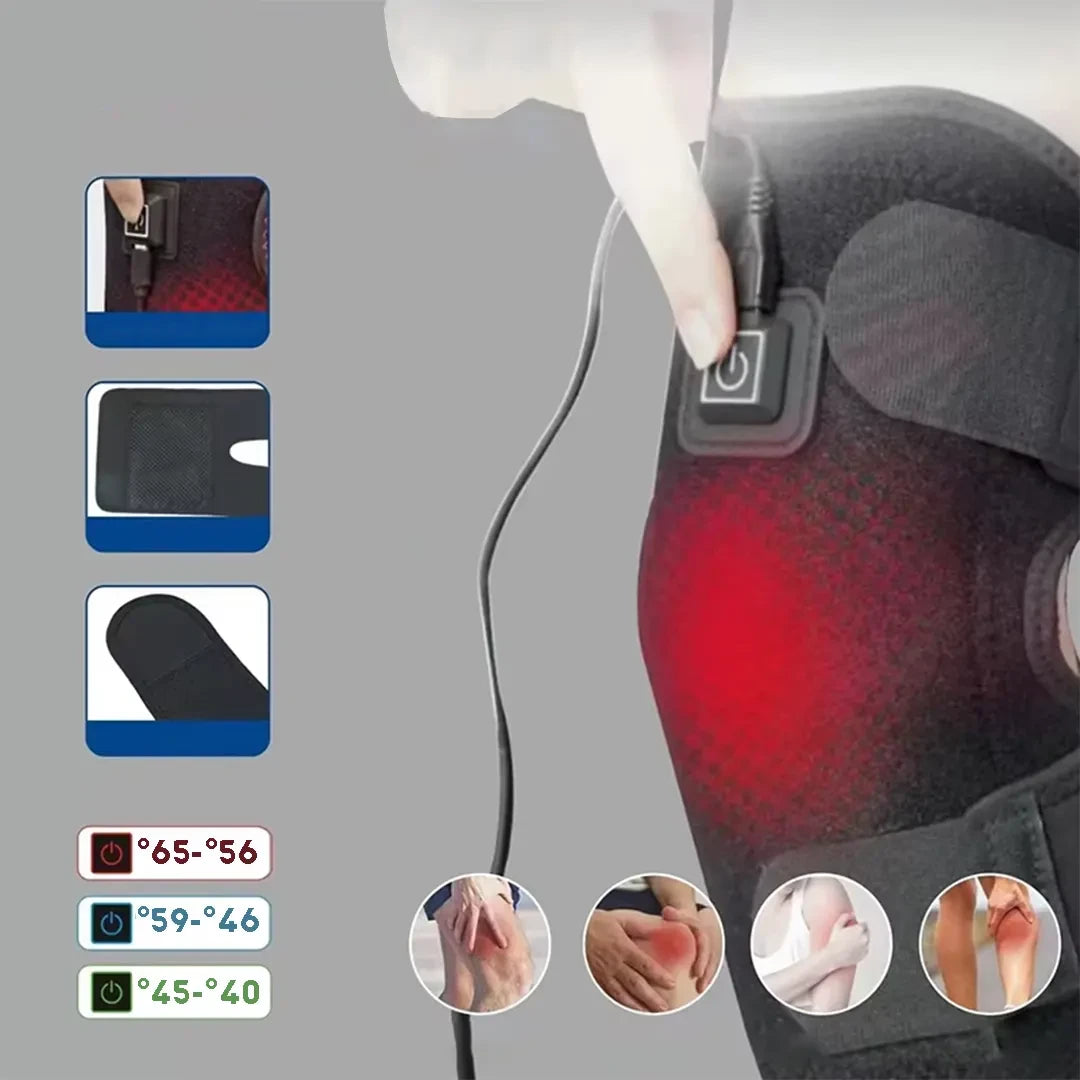 Adjustable Knee Heating Pad with USB Power & Pain Relief