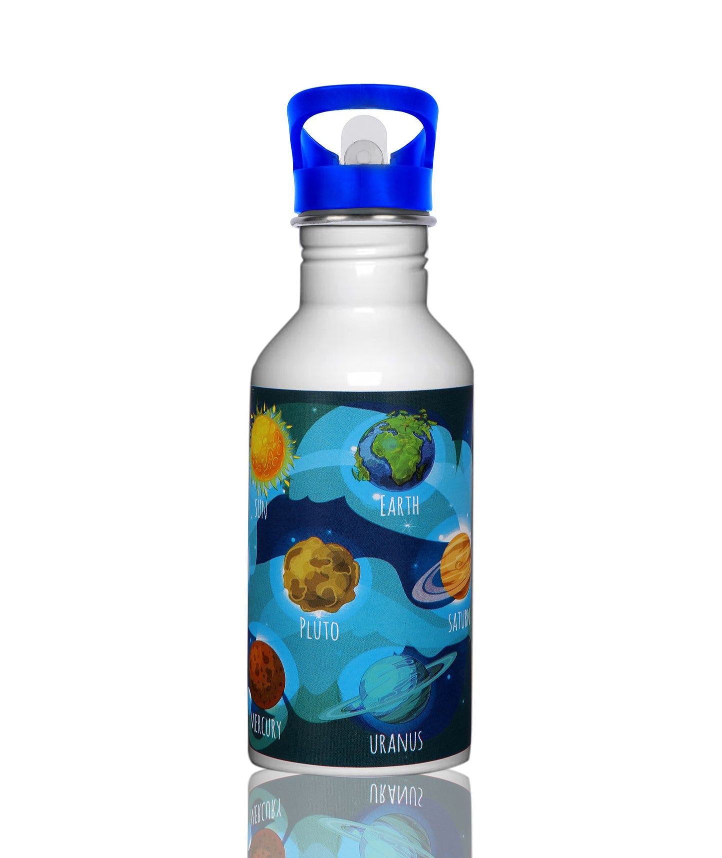 Magic Color Changing Bottle with Sipper Straw - 600 ML Stainless Steel