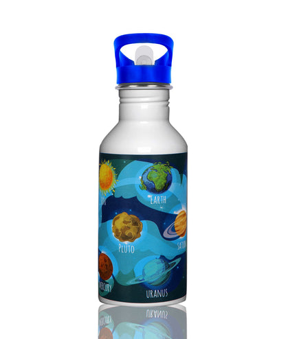 Magic Color Changing Bottle with Sipper Straw - 600 ML Stainless Steel