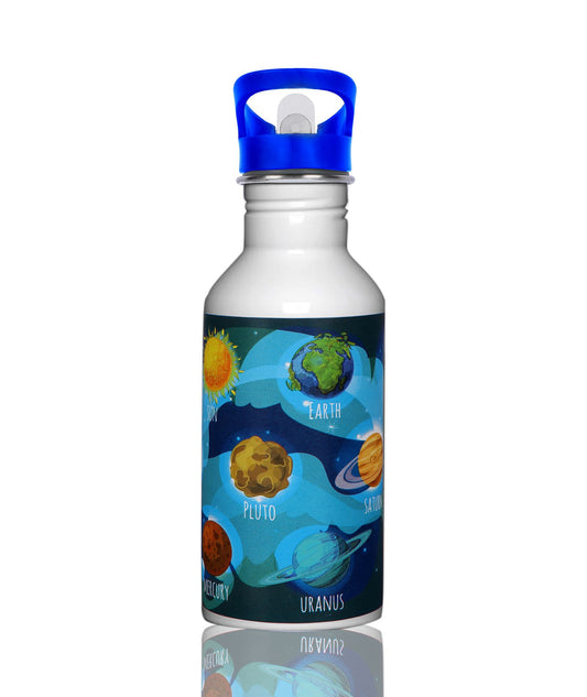 Magic Color Changing Bottle with Sipper Straw - 600 ML Stainless Steel