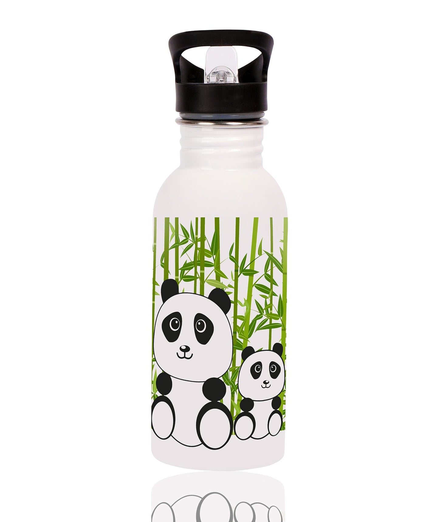 Magic Color Changing Bottle with Sipper Straw - 600 ML Stainless Steel