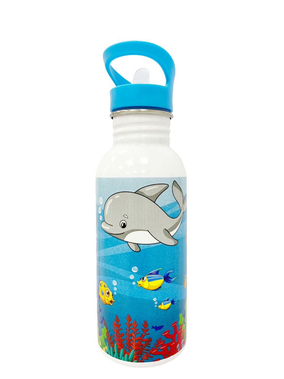 Magic Color Changing Bottle with Sipper Straw - 600 ML Stainless Steel