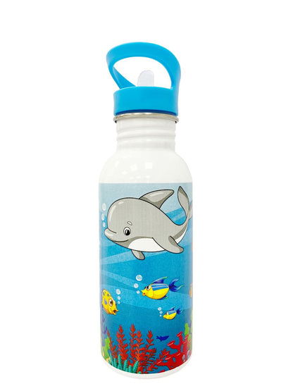 Magic Color Changing Bottle with Sipper Straw - 600 ML Stainless Steel